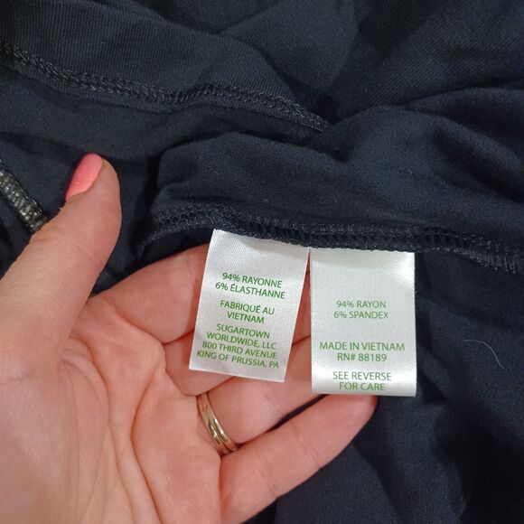 Lilly Pulitzer Arlette Swing Jersey Dress Long Sleeve Tiered Onyx Black Size XL - Picture 7 of 8